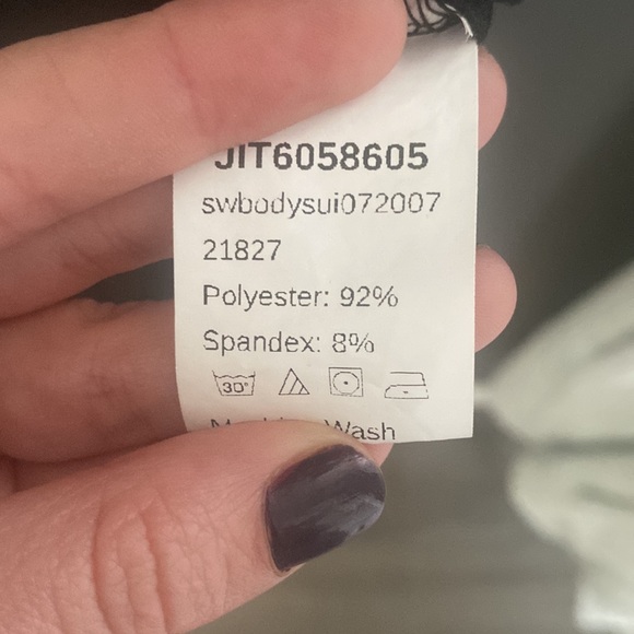 Plain black body suit - Picture 2 of 2